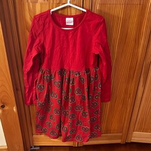 Hanna Andersson Red and Green Kids Dress